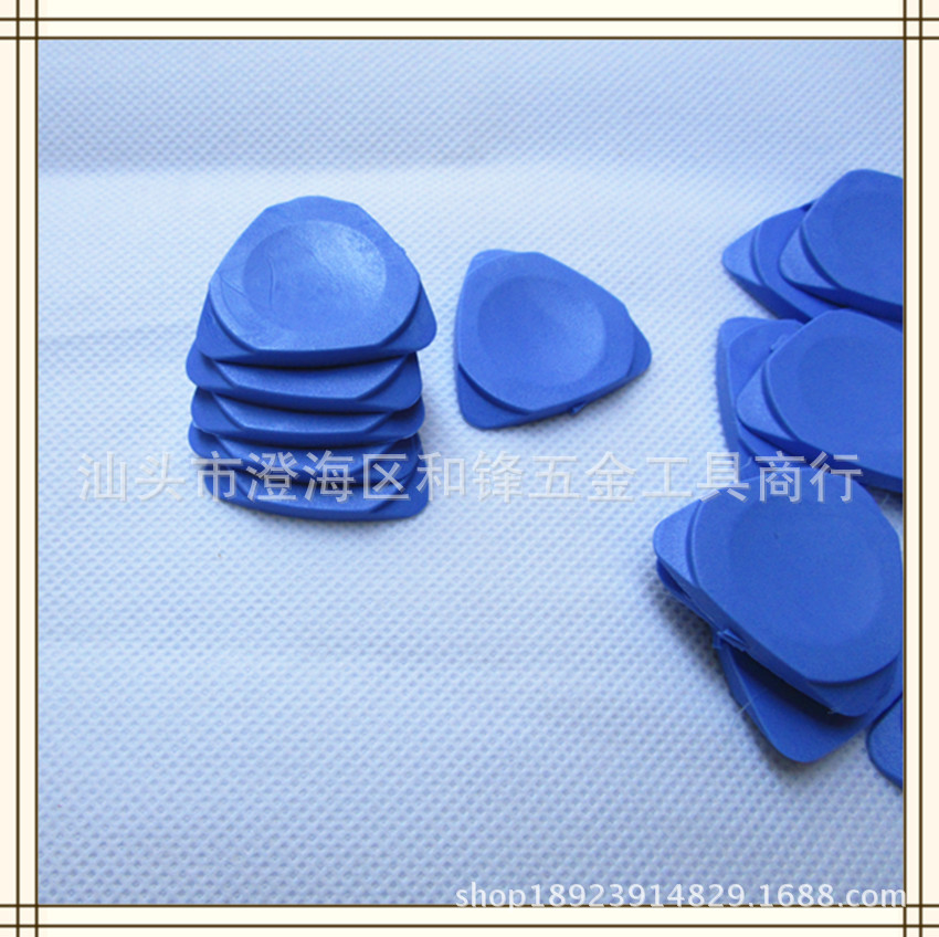 Blue mobile phone disassembly piece, triangular piece, startup piece, disassembly tool, breaking piece, repair, startup stick Specification drawing
