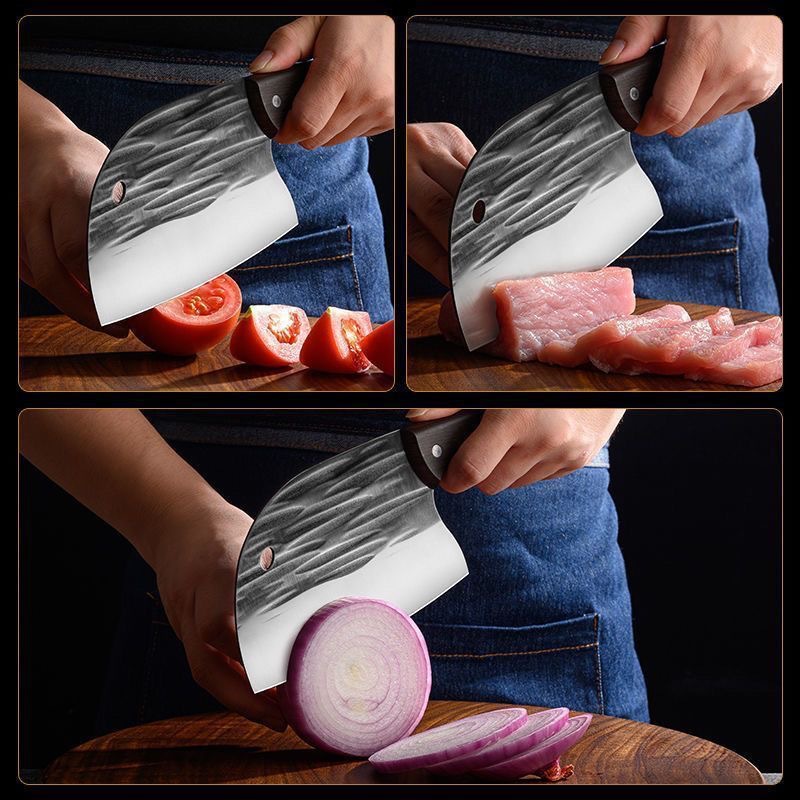 The popular fish head knife is hand-forged. It is a large household kitchen knife with sharp cutting ability. The kitchen slicing knife is ultra-thin and specially designed for chefs Application Scenario