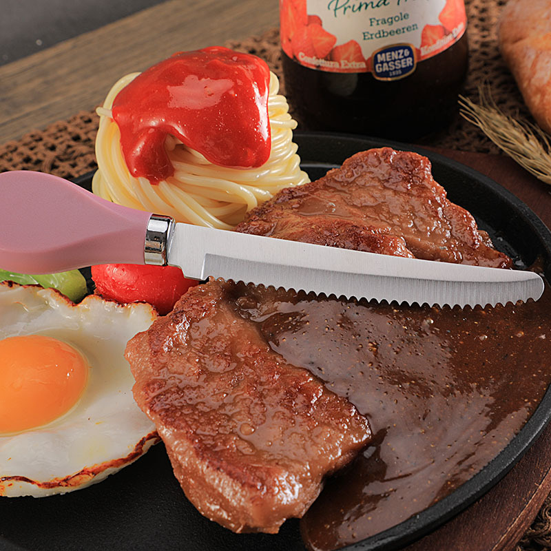 Cross-border in-stock stainless steel toast and bread knife, cheese and cheese knife, ABS handle serrated steak knife, kitchen Western food knife Application Scenario