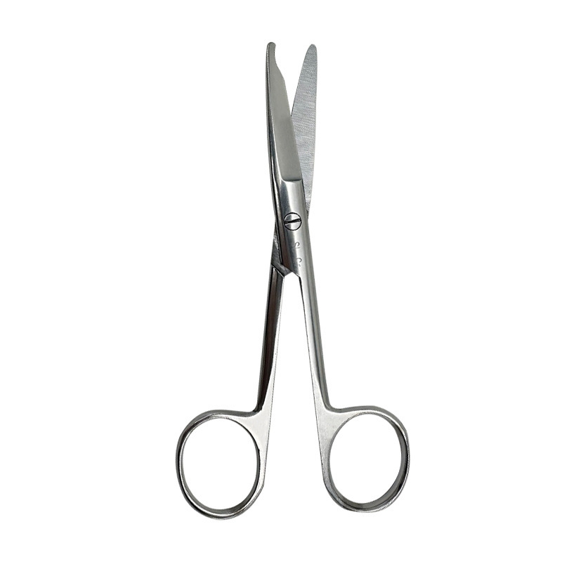 Stainless steel scissors, pet grooming surgery scissors, straight round surgical gauze thread removal scissors, laboratory teaching anatomy scissors Specification drawing