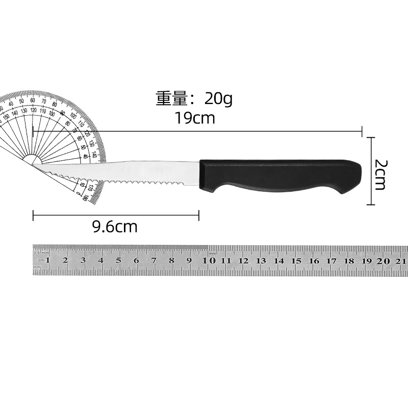 Cross-border exclusive stainless steel ultra-sharp serrated Western dining knives in stock, restaurant and hotel tableware, camping Western steak knives Application Scenario