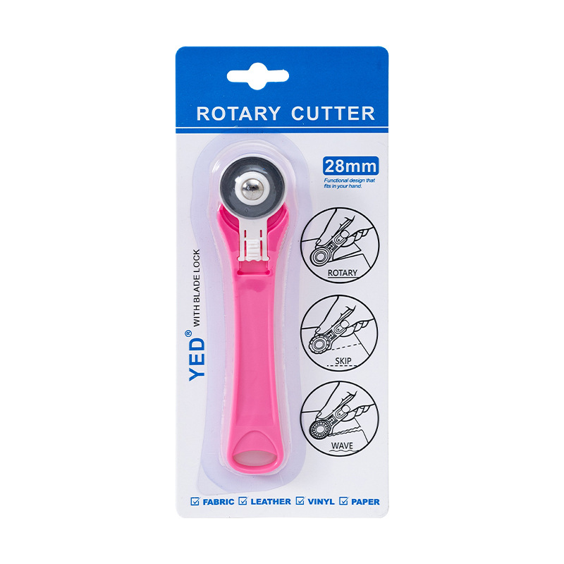 Factory direct sales of YED 28mm rotating roller fabric knife, fabric cutting roller knife, flat rubber band 28mm fabric splicing roller knife undefined
