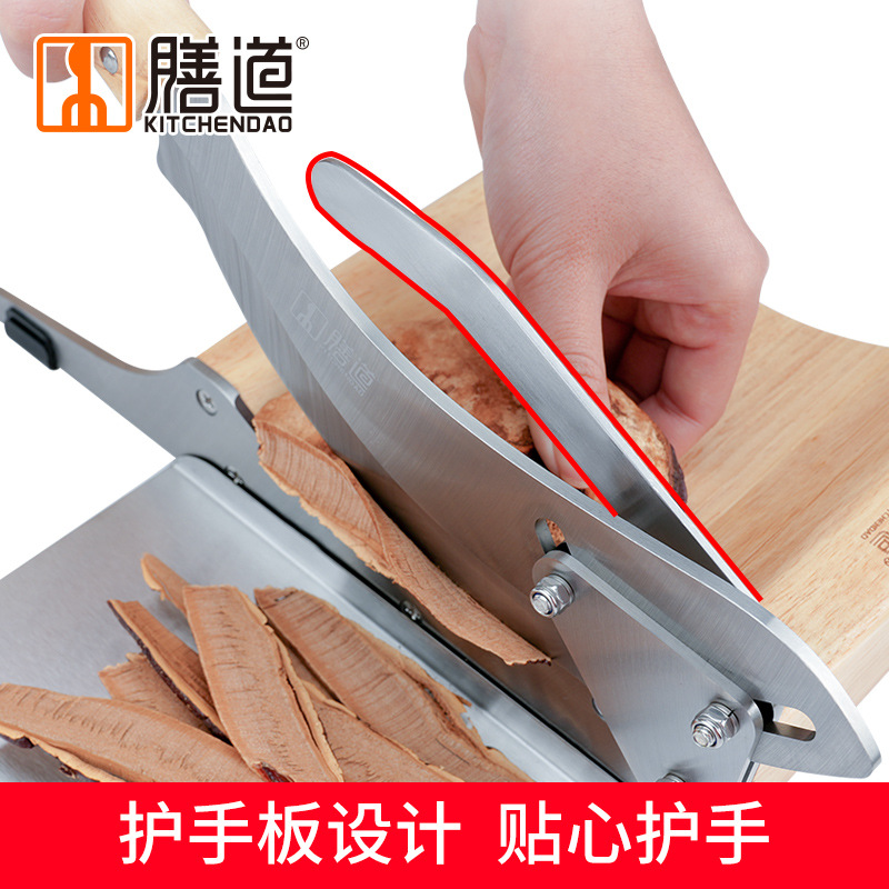 Shandao Hand Care Edition Chinese Medicine Guillotine Knife Household and Commercial stainless steel slicer Guillotine knife for cutting ginseng, deer antler and American ginseng details Picture