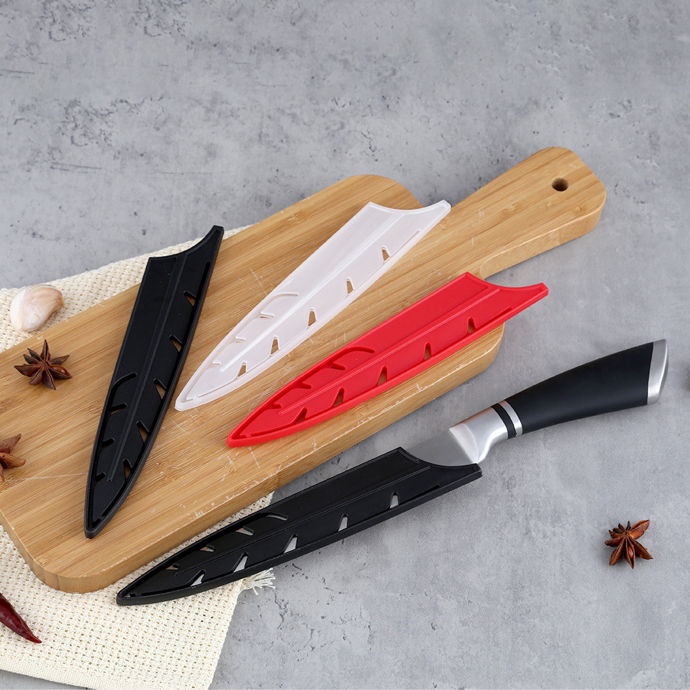 Yangjiang Xingye Plastic Injection Molding Factory's Qianye knife sheath, blade protection rubber strip sleeve, red transparent knife sleeve details Picture