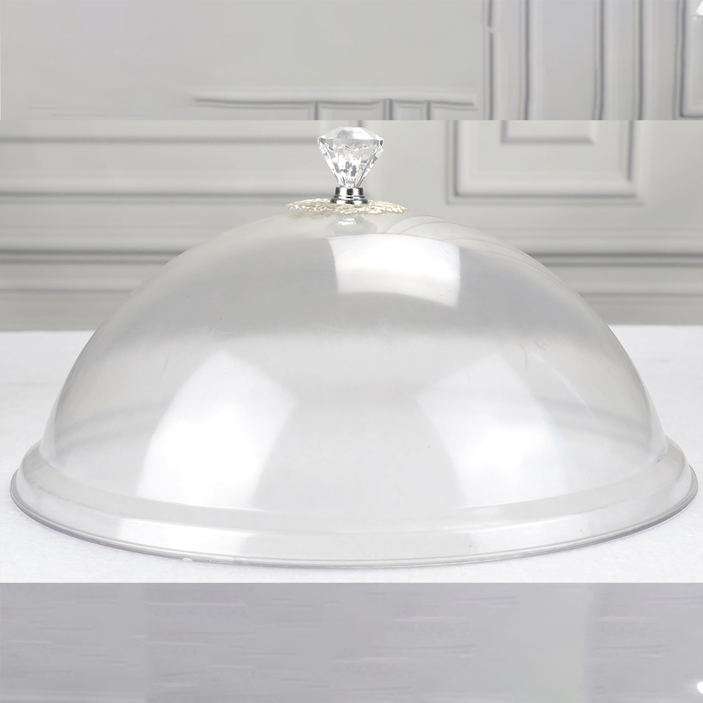 12in round transparent lid useful dessert plates show case