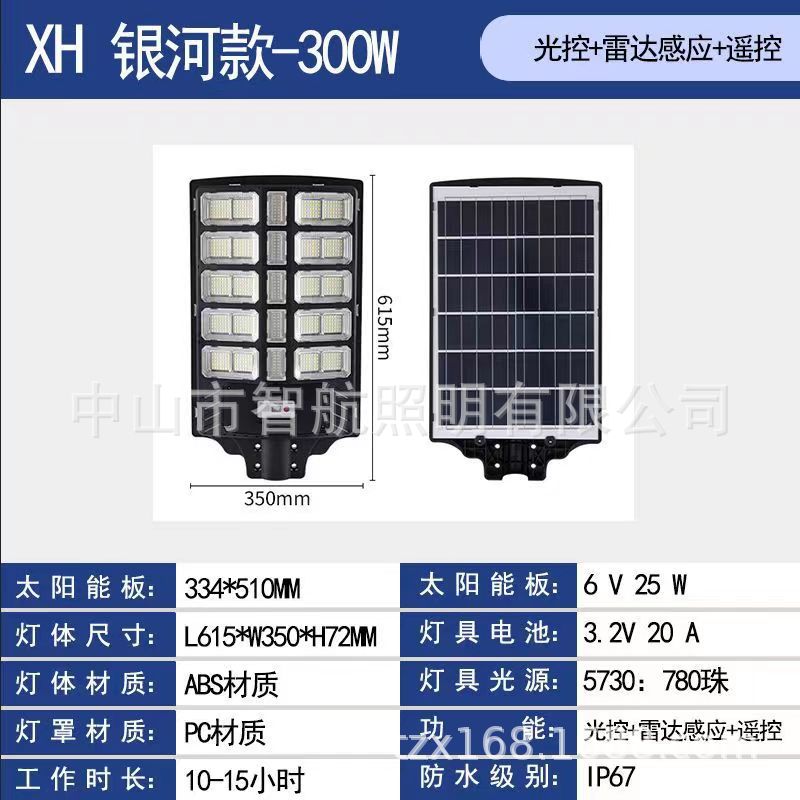 Zhihang Cross-border Galaxy Integrated Solar Street Lamp, outdoor intelligent LED solar lamp, park, square, rural Application Scenario