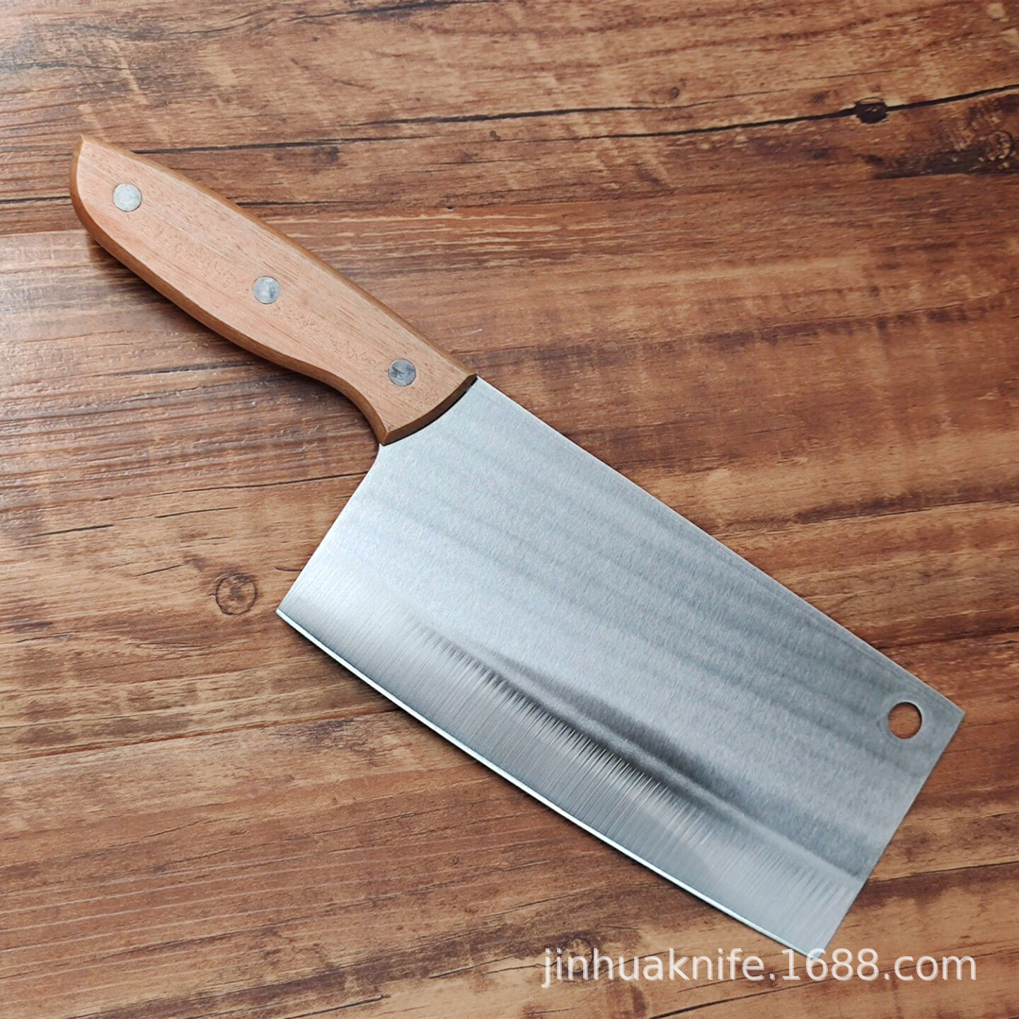 Meat slice knife, slicing knife, wooden handle, LJ208 kitchen knife, daily-use kitchen knife, Longjian kitchen knife, meat cutting knife, raw fish knife Specification drawing