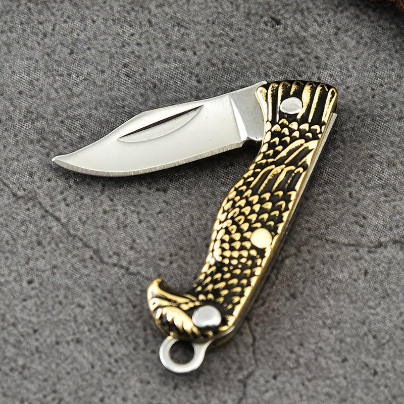 Factory direct sales of stainless steel portable handcrafted brass mini pocket knives, keychains, folding knives and portable knives Specification drawing