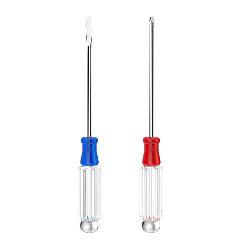 Factory wholesale of small screwdrivers, 3mm crystal mini flat-mouth screwdrivers with a straight cross shape and transparent handles, small screwdrivers Item Picture