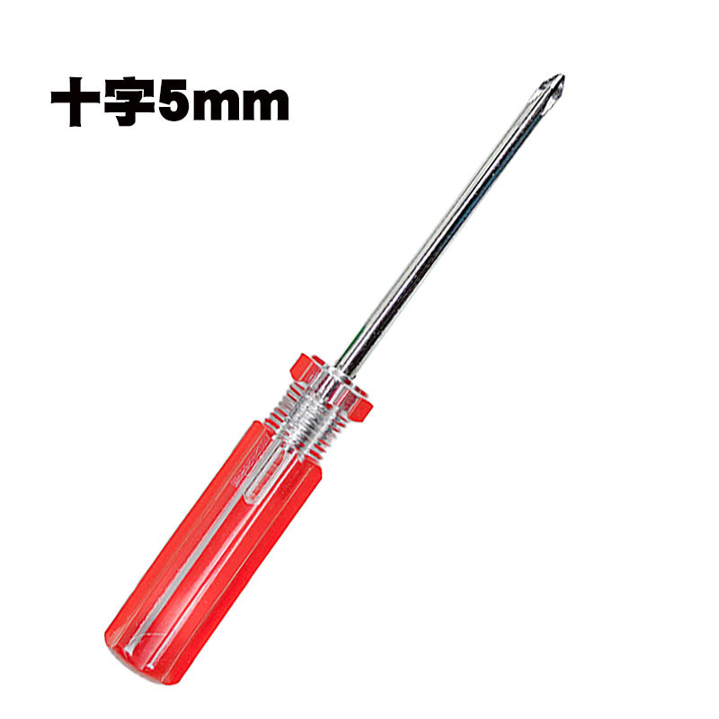 Transparent handle color stripe T20, red 6mm, cross-shaped flat mouth, 3mm screwdriver, screwdriver with a hard screwdriver undefined