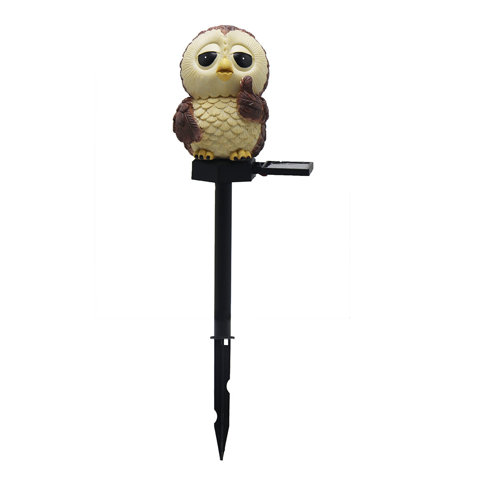 Cross-border solar resin expression owl lawn courtyard garden decoration outdoor atmosphere decoration landscape light Specification drawing
