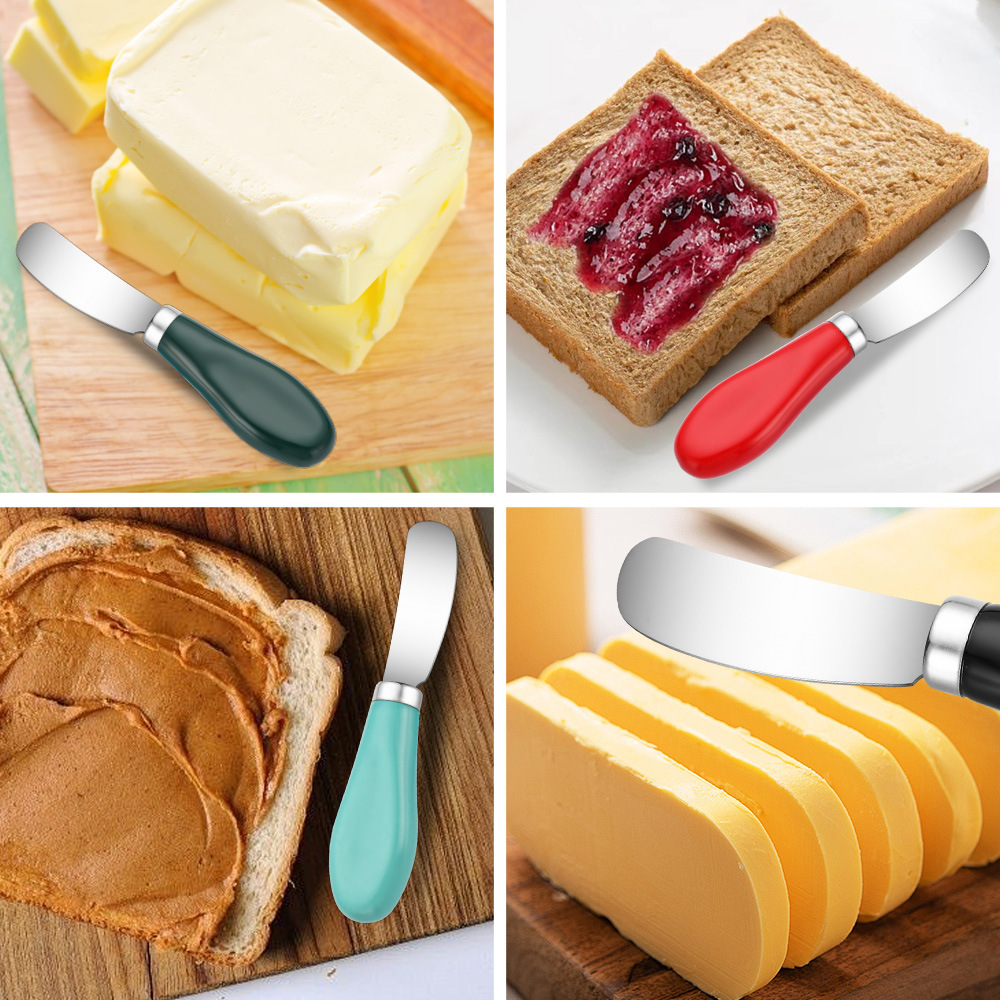 Cross-border 430 stainless steel ceramic handle butter knife, cheese knife, cheese knife, mini butter knife, cream knife, cheese knife Application Scenario