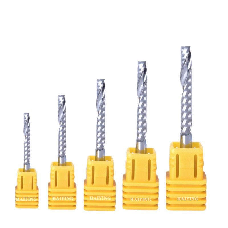Haiying 3.175 engraving cutter, single-edge helical milling cutter, acrylic, pvc wood, plastic plate engraving milling cutter Item Picture
