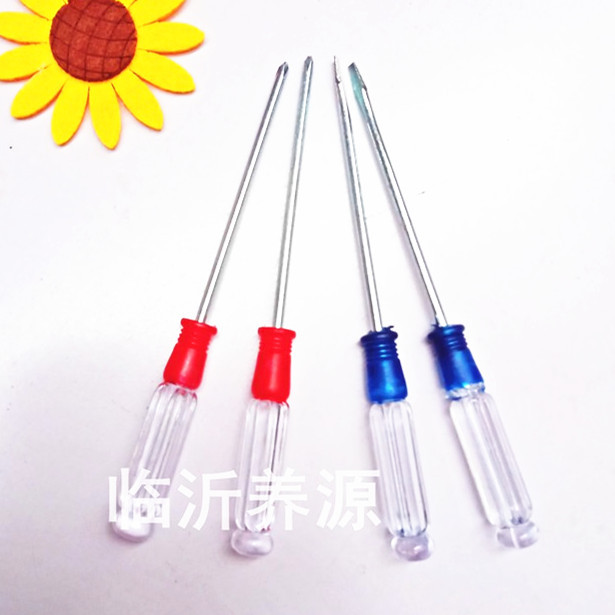 Manual screwdriver, small screwdriver, plum blossom cross flat-head screwdriver, crystal with paint screwdriver full figure