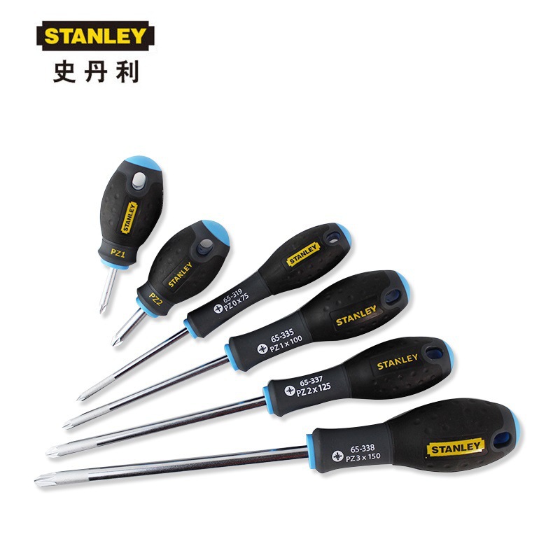 Stanley three-color handle cross-shaped screwdriver PZ0x75mm 65-319-14 full figure