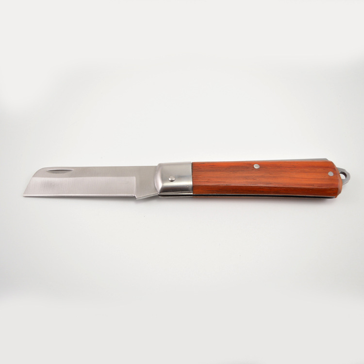 Electrician's knife, grafted knife, curved edge electrician's knife, straight edge electrician's knife, wooden handle electrician's knife, household knife undefined