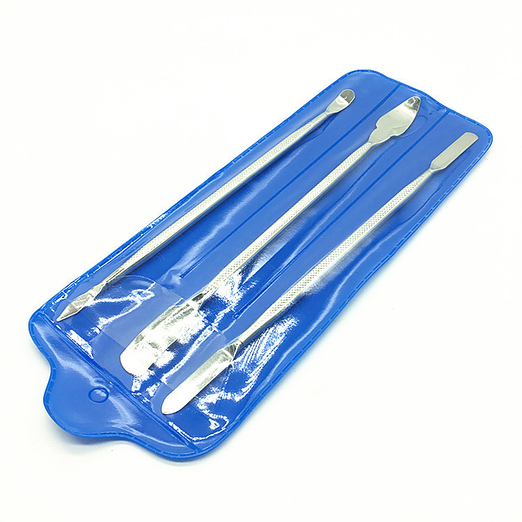 Three-piece set of metal crowbar tools for starting up and repairing both ends full figure