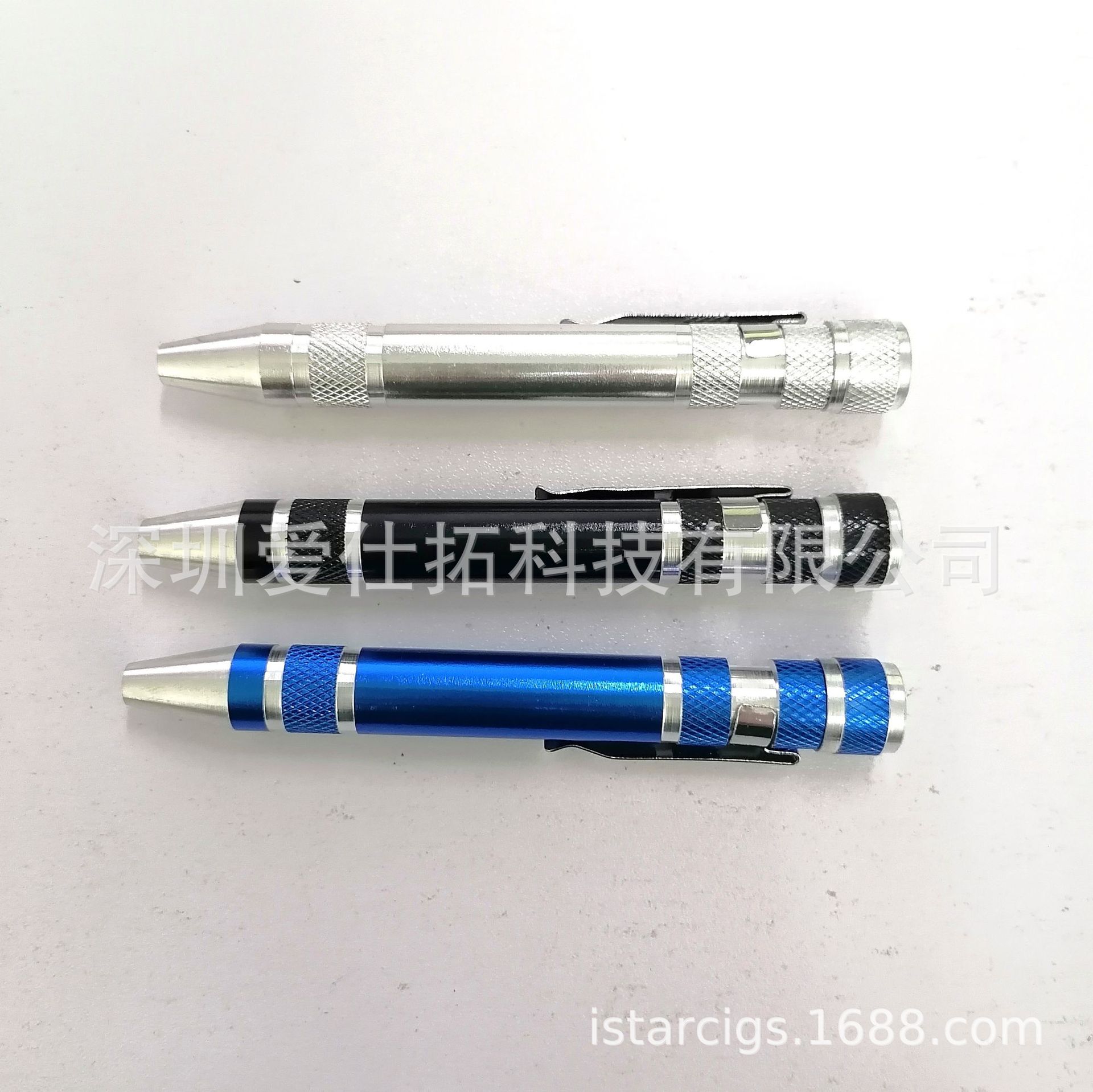 Eight-in-one screwdriver, multi-functional aluminum alloy metal tool pen, portable tool set, screwdriver bit Item Picture