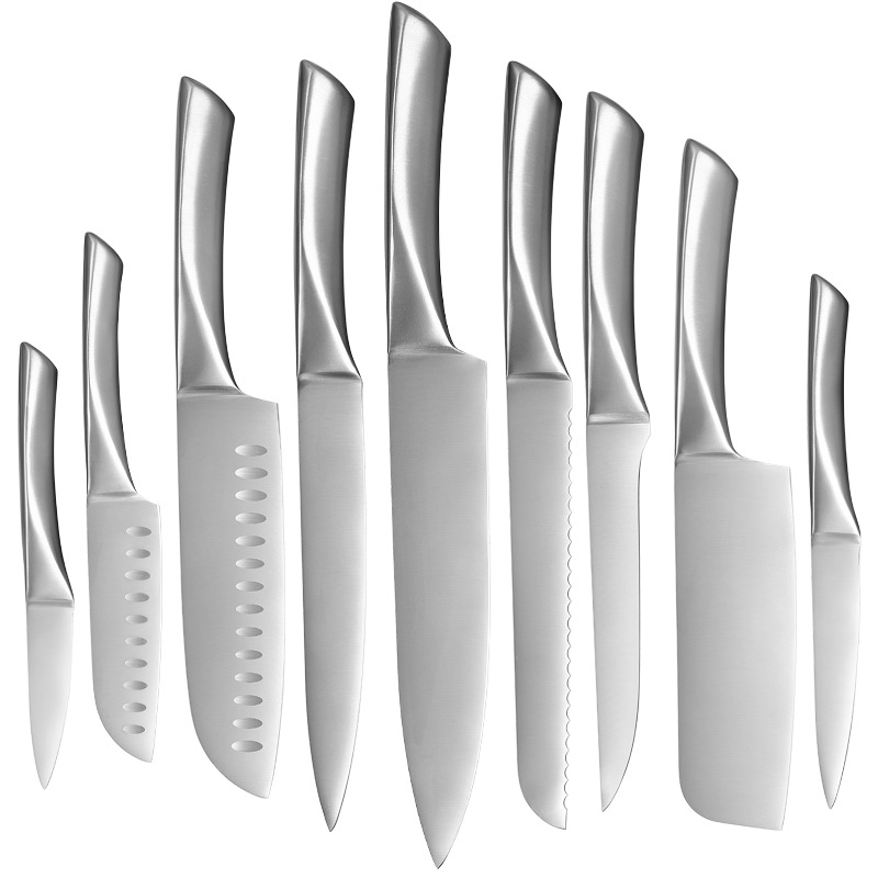 Export all-steel hollow handle knife sets, chef knives, Japanese knives, gift box sets of bread knives, knife sets Item Picture