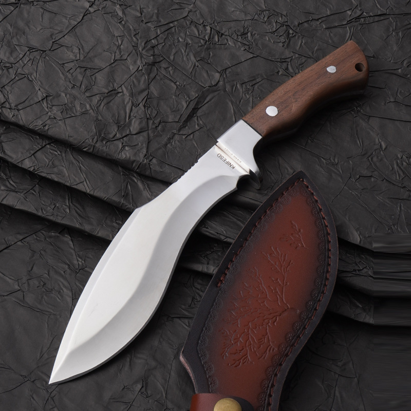 Yangjiang manufacturer's in-stock one-piece snow leopard curved knife for outdoor use, seeking a sharp and portable small knife. It's a bestseller on e-commerce platforms undefined