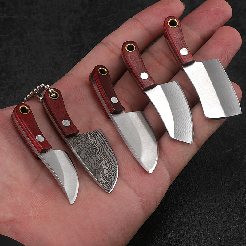 Stainless steel knife, mini kitchen knife, symbolizing wealth knife, Courier opening knife, pocket-sized fruit hanging knife, key chain knife Specification drawing