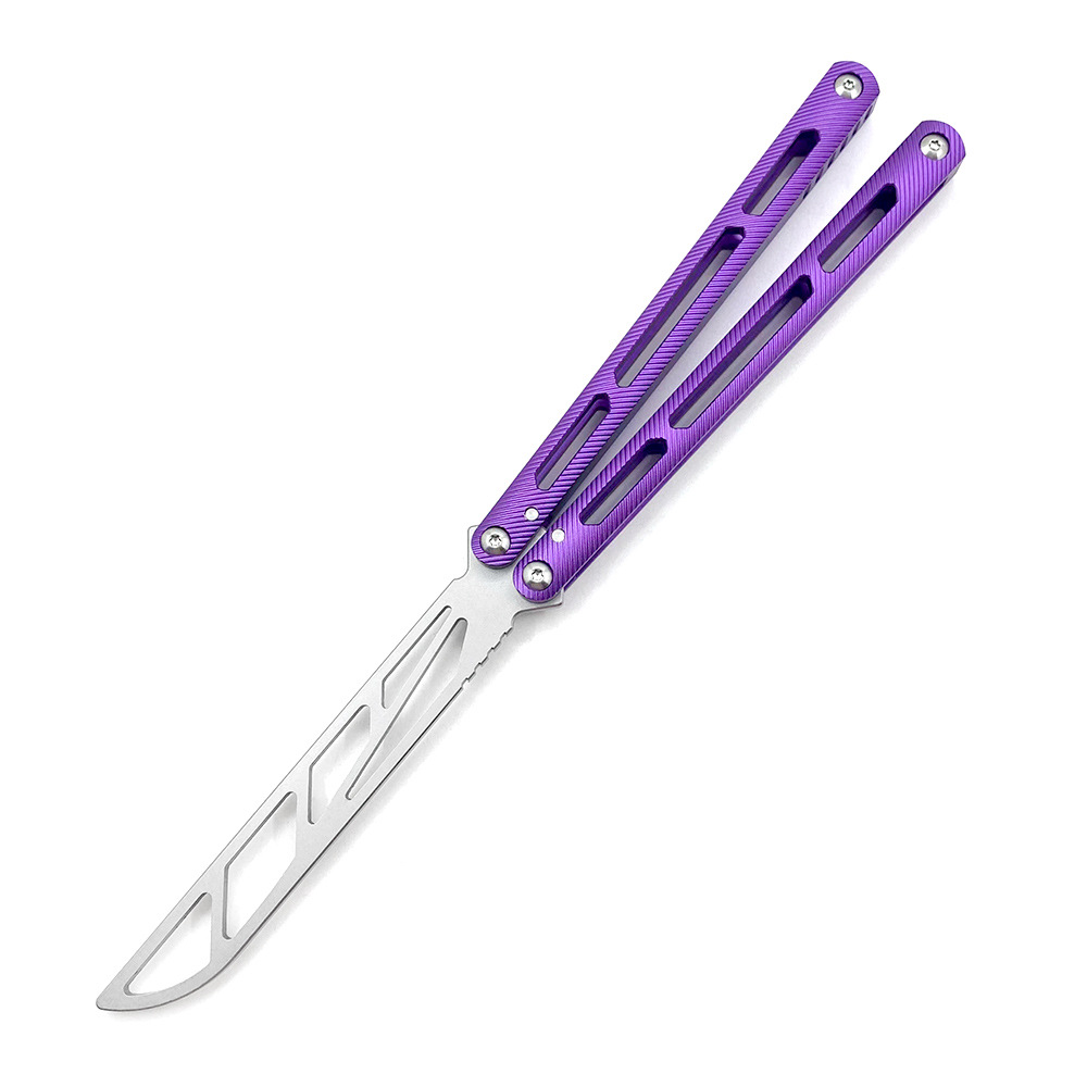 SF Suifeng Tsunami Integrated 7075 Aluminum Practice knife, Butterfly knife, unedged fancy training knife, portable tactics undefined