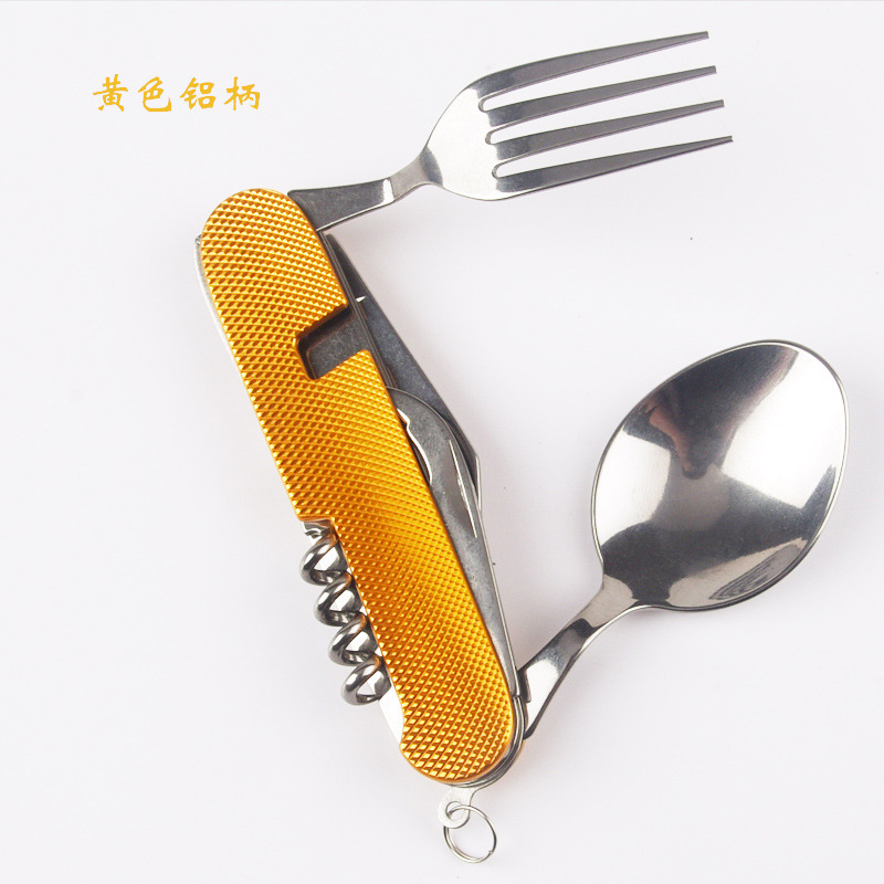 Multi-functional knife, detachable six-opening knife, fork, spoon, folding knife, fork set, folding knife, multi-functional knife undefined