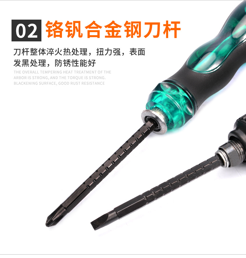 Cross-head screwdriver set, two-in-one extender, small screwdriver, taper, ratchet, star screwdriver, household double-head T Specification drawing