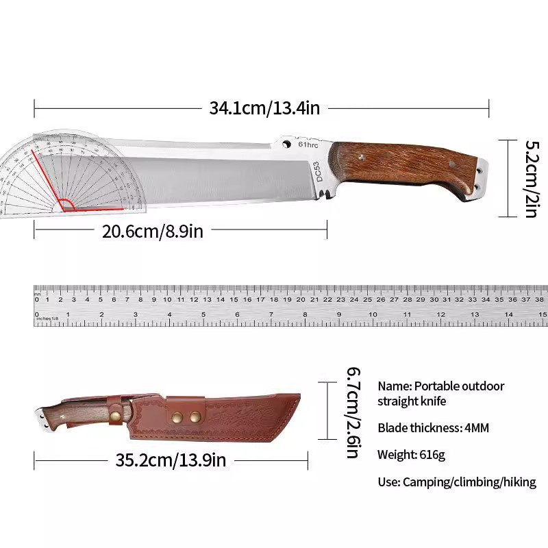 Outdoor obstacle removal knife, sharp blade knife, household kitchen knives, meat knife, vegetable knife, wild fruit knife, firewood knife Application Scenario