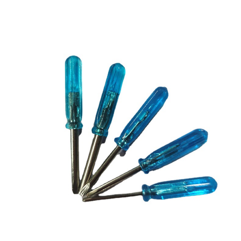 45mm mini blue screwdriver, cross-head flat-head screwdriver, 3mm - 2mm mini disassembly and assembly toy gift, small screwdriver Item Picture