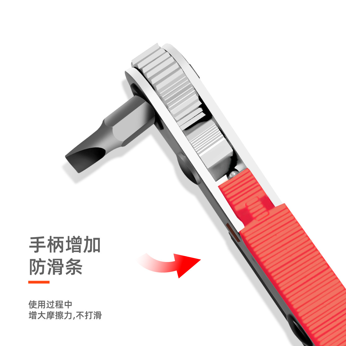Cross-border mini 36-tooth ratchet screwdriver for narrow space repair, socket with forward and reverse rotation L-bend wrench Application Scenario
