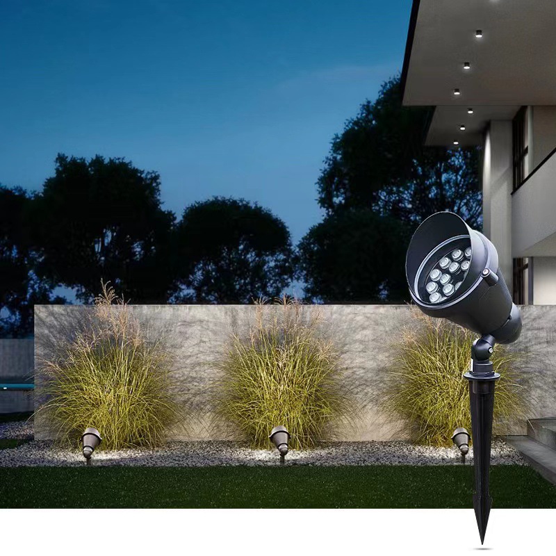 Tree shooting lights, landscape spotlights, led floodlights, outdoor waterproof tree lighting lights, garden park courtyard seven-color ground insertion lights details Picture