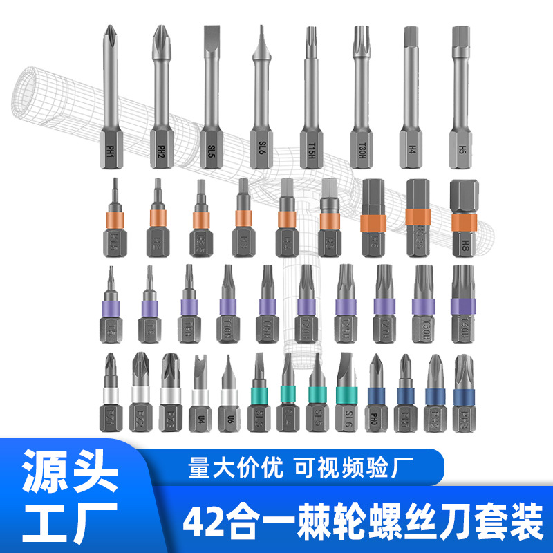 New 42-in-one ratchet screwdriver set, socket set, multi-functional household screwdriver hardware tool set full figure