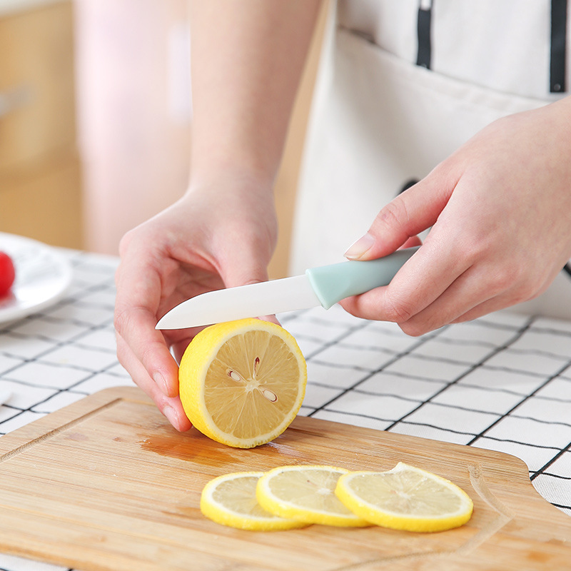 Mini and small household ceramic fruit knife, cute fruit peeler, portable and multi-functional sharp knife details Picture