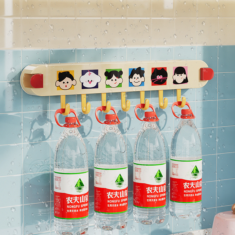 Dopamine Cartoon kitchen knife rack, wall-mounted non-drilling kitchen knife storage rack, multi-functional knife hook storage rack Application Scenario