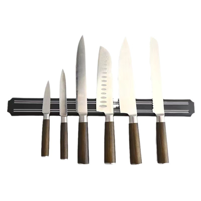 In-stock kitchenware racks, magnetic knife racks, stainless steel household magnetic knife racks, perforated wall-mounted magnetic knife racks Item Picture