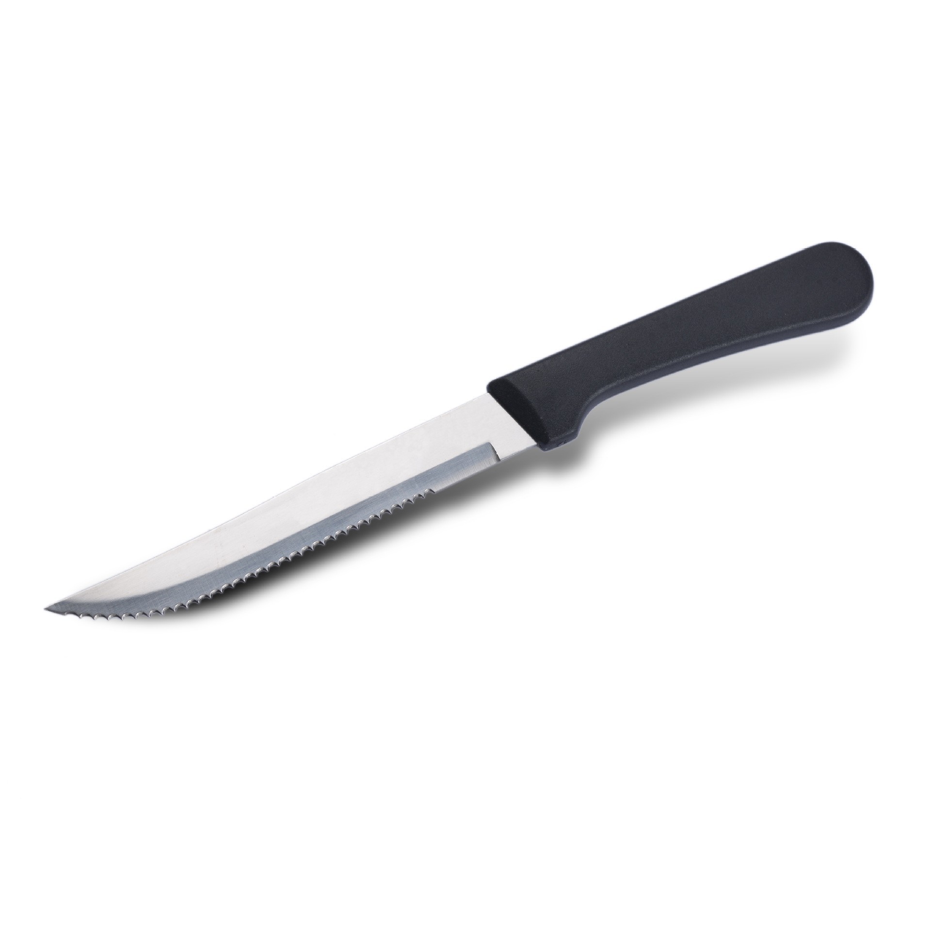Foreign trade stainless steel kitchenware and tableware, steak knife, steak knife, Western cuisine, Amazon practical plastic handle, black Item Picture