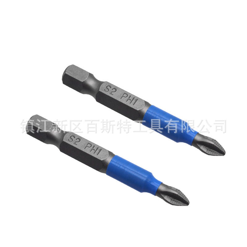 Cross-shaped anti-slip screwdriver head with blue leather, 12-piece combination S2 material screwdriver knife, 50mm long Application Scenario