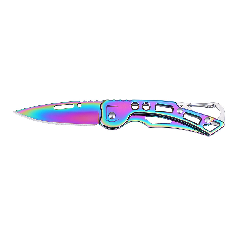Cross-border e-commerce bestseller: Colorful folding knife, stainless steel portable keychain pendant, multi-functional knife undefined
