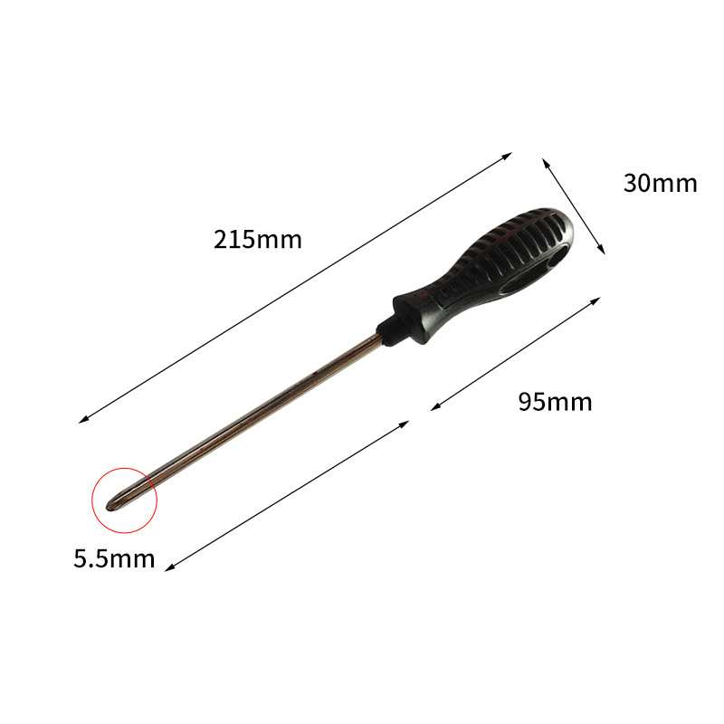 Black plastic-handled cross-shaped plum blossom strong magnetic screwdriver digital product model disassembly and assembly tool hardware accessories manufacturer undefined