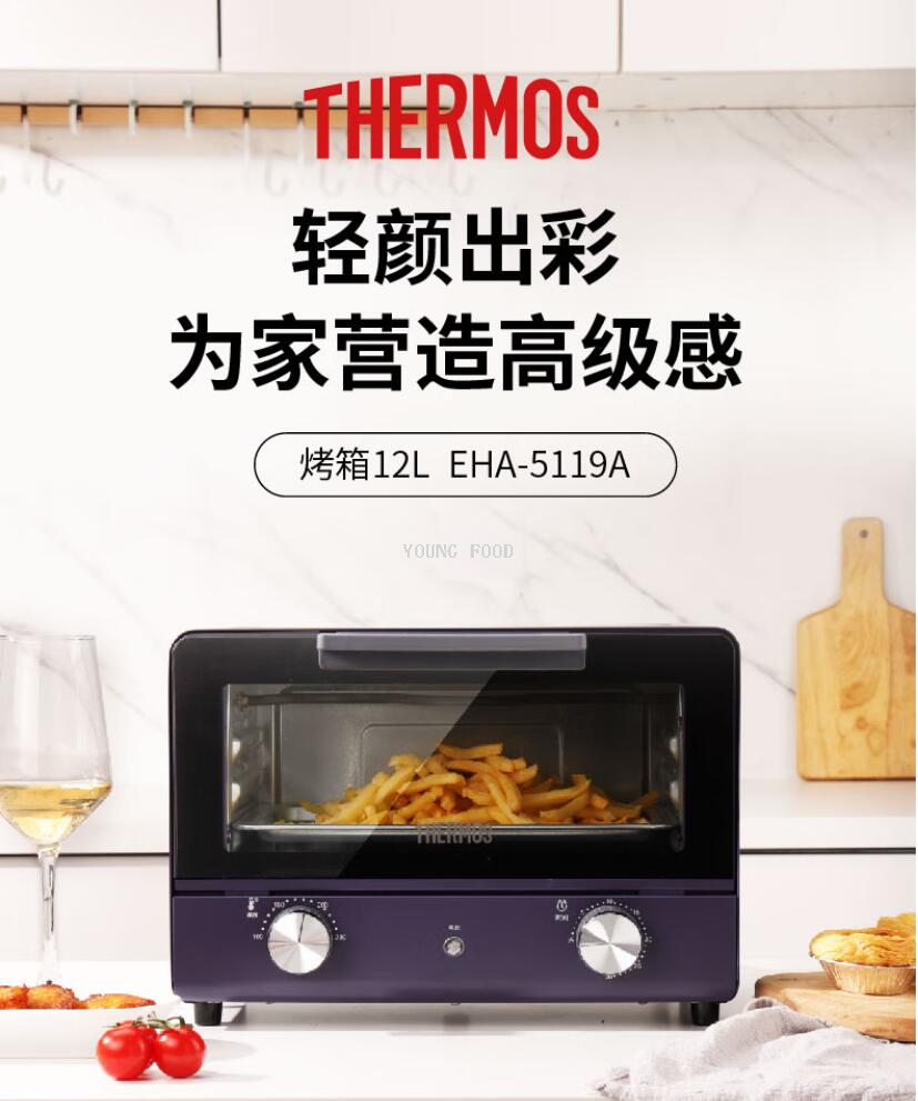 批发包邮！THERMOS膳魔师电烤箱EHA-5119A 智能小家电12L手办电器详情5
