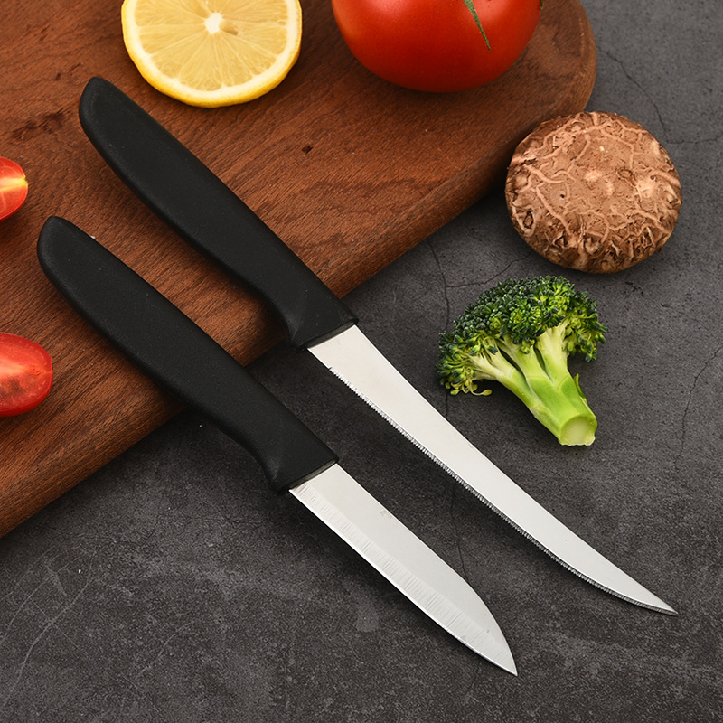 Stainless steel steak knife, household fruit knife, fruit peel knife, peeler knife, Western restaurant steak knife, kitchen small tools wholesale Application Scenario