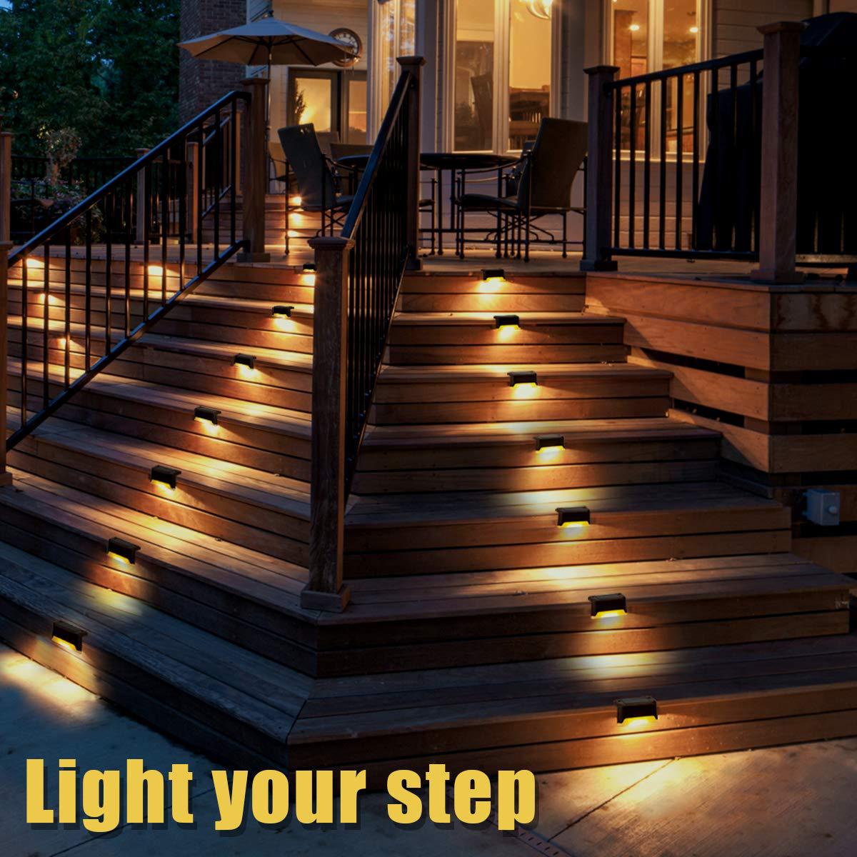 Cross-border 1LED solar railing light, staircase light, step light, fence light, guardrail light, wall light, outdoor courtyard light Application Scenario
