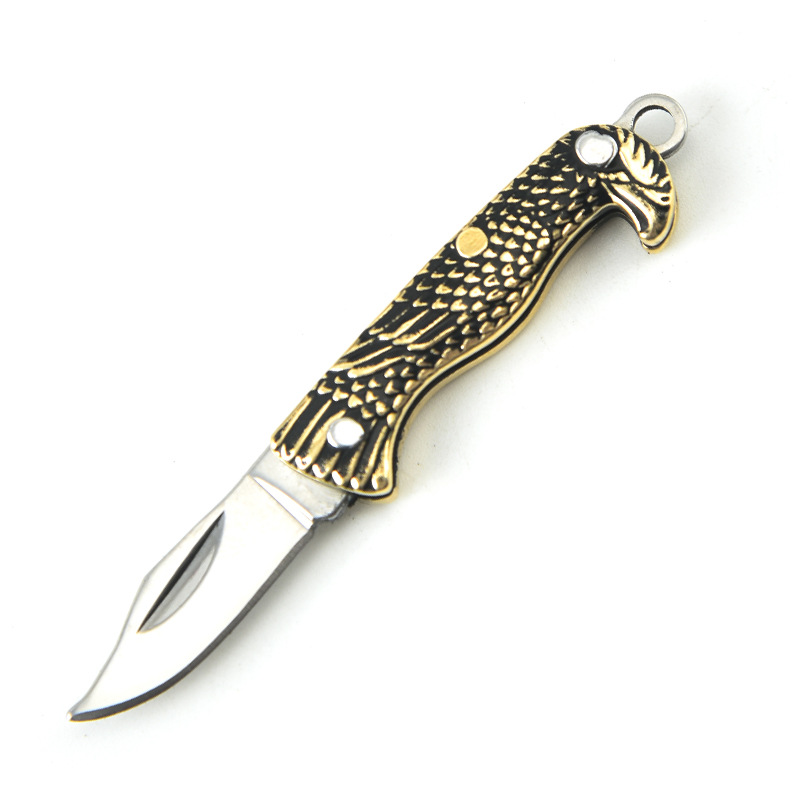 Factory direct sales of stainless steel portable handcrafted brass mini pocket knives, keychains, folding knives and portable knives undefined