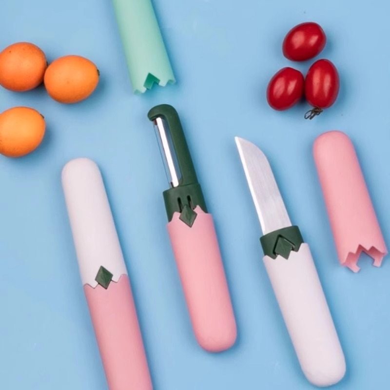 Fruit knife, peeler, two-in-one household peeler, kitchen thin peeler, stainless steel melon peeler, fruit knife full figure