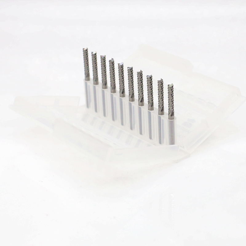 Factory price SMT panel saw left-rotating fish-tail corn milling cutter/mobile phone panel saw milling cutter handle diameter 3.175MM/ engraving cutter full figure