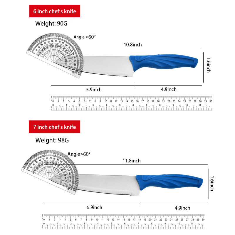 Wholesale stainless steel chef knives, PP handle meat and vegetable cutting knives, direct supply from kitchen-specific knife manufacturers, Yingbai sushi knives Application Scenario