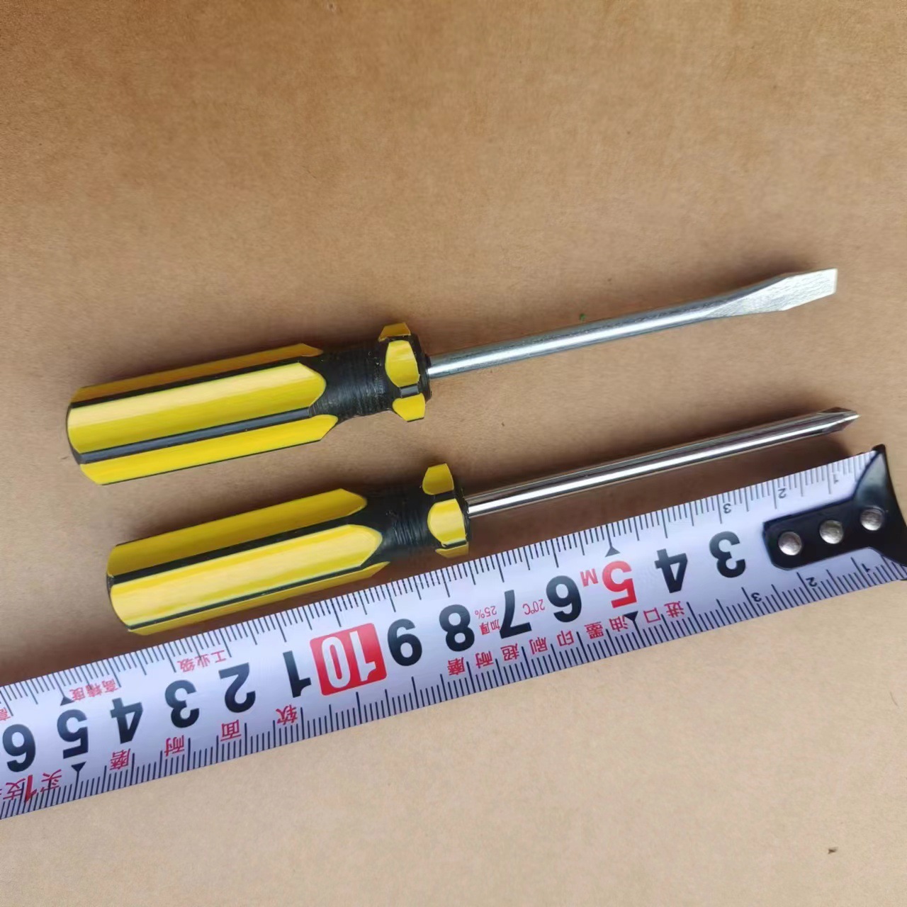 Factory screwdrivers, small screwdriver cross set tools, 3mm, 5mm, 6mm six-piece yellow small-sized screwdrivers Specification drawing