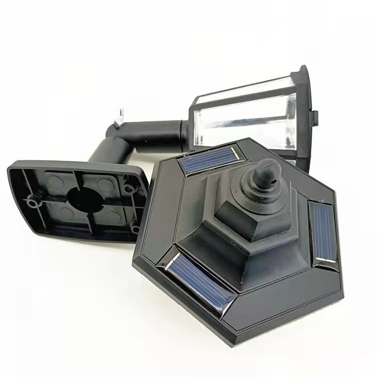 The manufacturer's solar outdoor wall lamp, solar hexagonal wall lamp, courtyard solar lamp, and ground plug dual-purpose Specification drawing