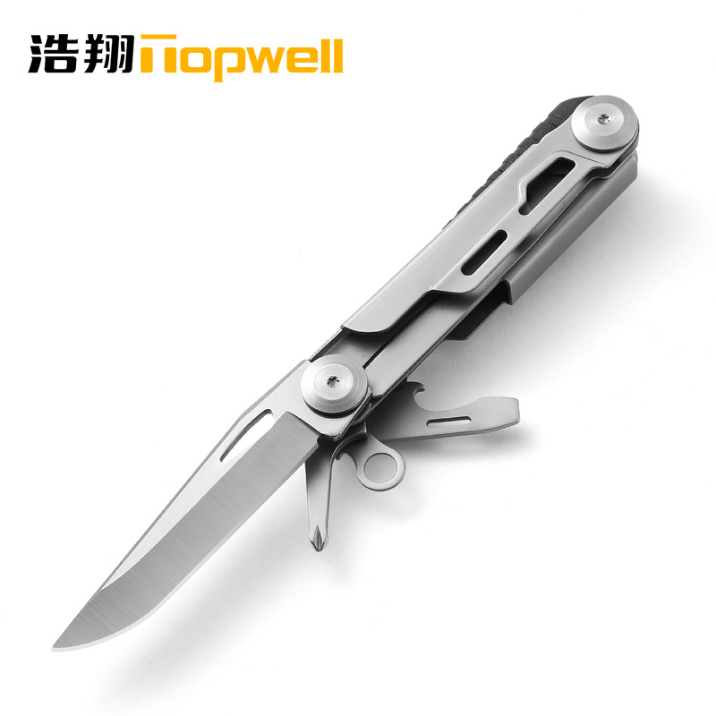 Outdoor small tools: mini folding knife, camping multi-functional EDC tool, pocket knife to carry flint Item Picture